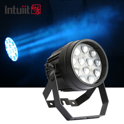 240V داخلي Led Zoom Par 12 * 10w 4 In 1 RGBW زوم عريض 5-60 درجة أضواء مرحلة المهرجان