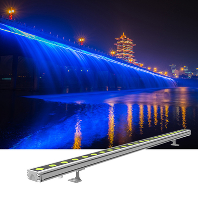 24W DMX512 LED أضواء غسالة الجدار الخطي 0.3M 0.5M 1M 40 درجة زاوية الشعاع