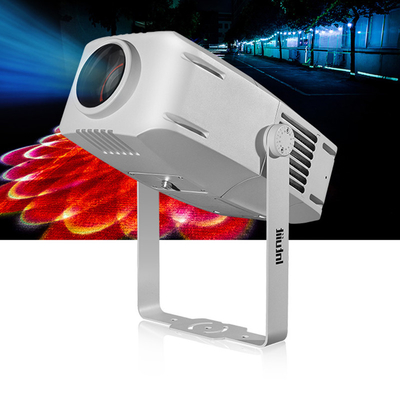 ضوء الإسقاط الخارجي عالي الوضوح 200W مقاوم للماء IP65 LED GOBO وظيفة التكبير