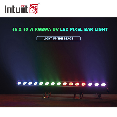 طاقة عالية 15x 10 واط مصباح مبنى LED dmx 512 RGBWA مصباح غسالة الحائط LED IP65 dmx التحكم LED ضوء شريط