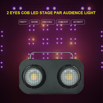 2 عيون 2 * 90W Dmx512 التحكم في التوصيل Cob الجمهور تأثير العمى ضوء المسرح
