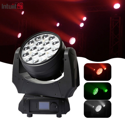عالية الجودة غسالة زوم تحريك رأس الضوء 19x10w 4in1 RGBW قاد تحريك رأس للجزء الحفل الموسيقي
