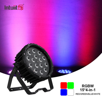90w RGBW LED Flat Par Light مصباح المسرح Dmx Control DJ Disco لحفلات الزفاف