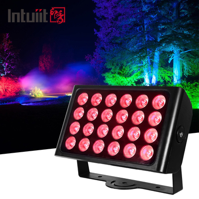 24PCS 160W ضوء مدينة ملون RGBW 4in1 ip65 مضاد للماء في المبنى العالي غسل مدينة مدعومة ضوء مرحلة ملون