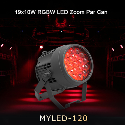 LED Par 19*10W RGBW 4in1 مضاد للماء DMX LED Par الإضاءة للحفلات أو المسرح الحانة الليلية