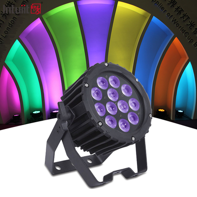 مصباح غسيل صغير DMX 12X3W rgbw إضاءة ديسكو LED par يمكن أن أضواء المسرح لحفلة ديسكو dj