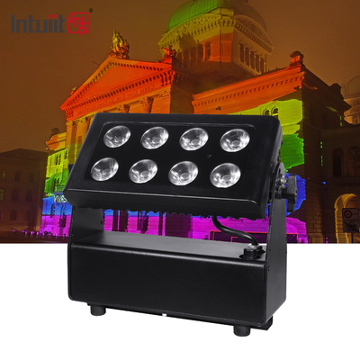 IP65 8x15w 4in1 مدينة LED لون غسالة في الهواء الطلق بطارية ضوء الفيضانات للحديقة المتعة
