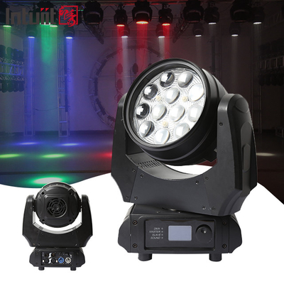 LED 12x10W 4in1 RGBW غسالة زوم متحركة رأس المسرح الضوء للدي جي ديسكو نايت كلوب الزفاف الكنيسة المسرح الحفلة