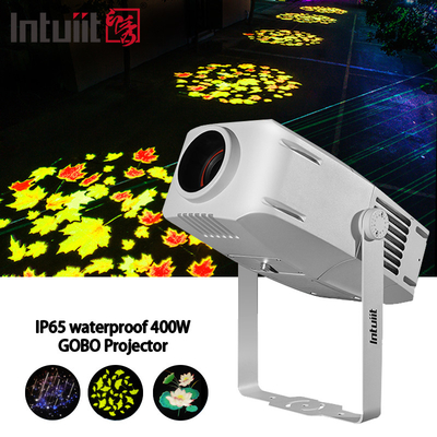 مشروع غوبو للخارج 400 واط مشروع إعلانات يدور LED مضاد للماء IP65 شعار غوبو مشروع الضوء