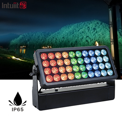 40x10W RGBW مضاد للماء غسيل الجدار مبنى الضوء Led Flood Light IP65 City Color Stage Light للكنيسة
