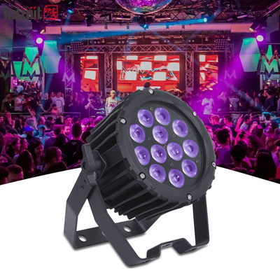 المهنية 12pcs 4in1 12x3W LED الطرف الخارجي Par يمكن أن الضوء الإضاءة المسرحية RGBW سبيكة الألومنيوم دي جي غسيل Par نايتكلب ضوء
