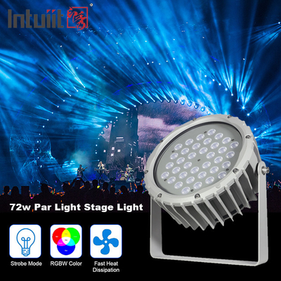 واجهة المناظر الطبيعية DMX512 RGBW المتحكم فيها مقاومة للماء IP65 في الخارج 72W ضوء فيضان LED