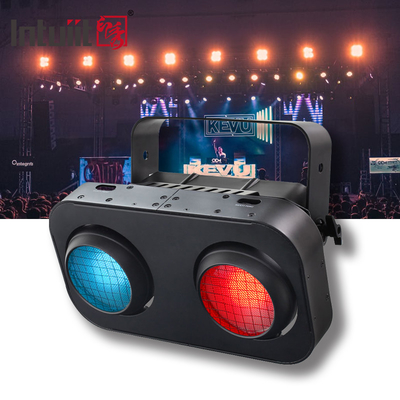 2 عيون دافئة أبيض اللون الأحمر / RGB Cob Par Blinder 2x90w مصباح الجمهور Led Stage Blinder Light