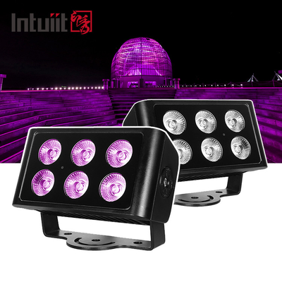 6x5W 4in1 في الهواء الطلق dmx rgbw IP65 أدى غسالة الحائط أدى ضوء الفيضان