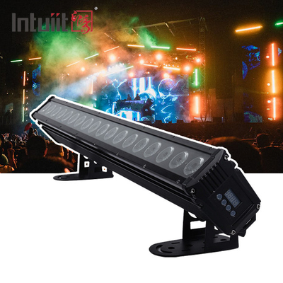 18x8W مدعومة غسالة الحائط خارجية شريط الإضاءة 4in1 مع dmx512 أضواء للمباني الخارجية