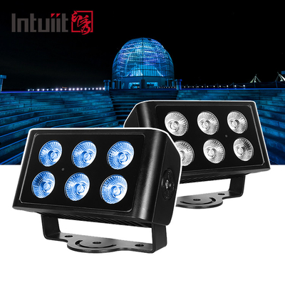 DMX512 6x5W RGBW 4in1 IP65 مقاوم للماء DJ حفل زفاف مدينة غسالة الحائط في الهواء الطلق LED غسل ضوء الفيضان