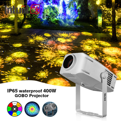 مشروع غوبو للخارج 400 واط مشروع إعلانات يدور LED مضاد للماء IP65 شعار غوبو مشروع الضوء