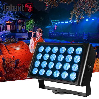 مضاد للماء IP65 مدينة لون DMX512 24x10w RGBW خارجية LED غسالة الحائط ضوء الفيضان