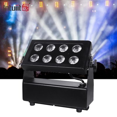 بطارية LED Par 8X15W LED par light RGBW 4in1 8pcs بطارية 15W par light DMX512 ضوء المسرح