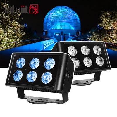 6x5W 4in1 RGBW LED DMX أضواء غسيل الحائط IP65 في الهواء الطلق LED مدينة ملونة