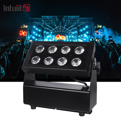 8 * 15W RGBW 4 في 1 بطارية تعمل بضوء LED مربع Par خارجية مضادة للماء المرحلة الضوء DMX التحكم DJ ديسكو المعدات الإضاءة
