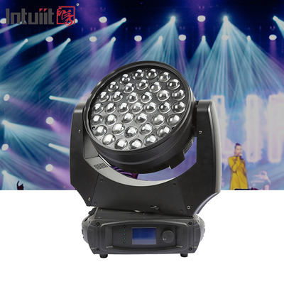 غسيل الرأس المتحرك 37pcs 10w rgbw زوم 37x10 LED غسيل الرأس المتحرك