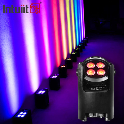 IP54 مصغرة مضيئة 4X12W بطارية ضوء 4 LEDs لاسلكي DMX و IR المتحكم بالبعيد مضيئة نادي ديسكو
