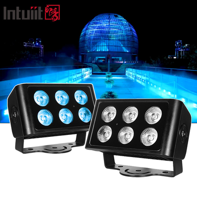 6x5W خارجية IP65 مربع DMX RGBW LED ضوء الفيضانات لمبنى واجهة LED غسالة الحائط ضوء الفيضان