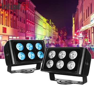 الضوء الملون في الهواء الطلق 6X5W LED غسل الحائط الضوء الحديقة في الهواء الطلق Led غسل Rgbw Dmx LED Flood Light