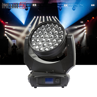LED غسل 37x10W زوم الإضاءة المرحلة DMX شعاع غسل مصابيح رأس متحركة
