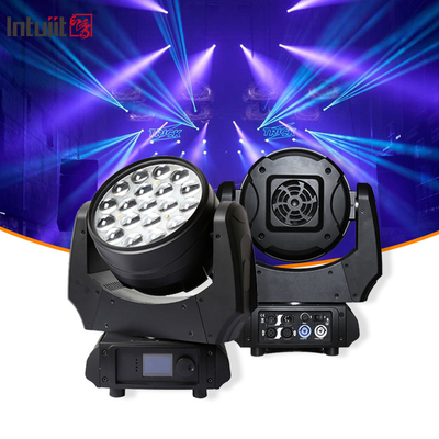 مصابيح رأس متحركة 19x15W زوم ضوء دي جي RGBW LED شعاع غسيل الإضاءة تأثير ضوء المسرح للنشاط الرائع الأحداث الديسكو عرض KTV