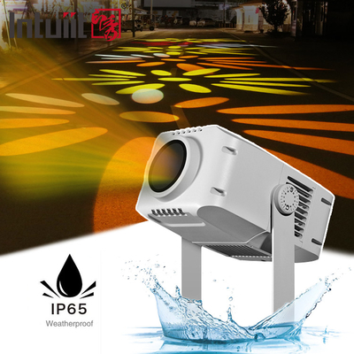 100W الإعلانات الخارجية LED غوبو شعار مشروع الضوء الدورانية مضادة للماء DMX512 التحكم المضخة ألومنيوم شعاع مشروع IP65 تصنيف