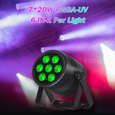 7x20w Dmx512 مضاءات بار مدعومة للمسرح Rgbwa-uv LED Disco Light DJ Light Bar Party For Party