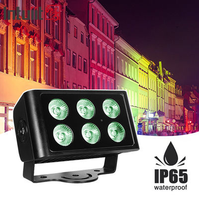مقاوم للماء IP65 خارجية Dmx 6X5W Rgbw LED غسل الفيضانات المدينة اللون LED غسالة الحائط