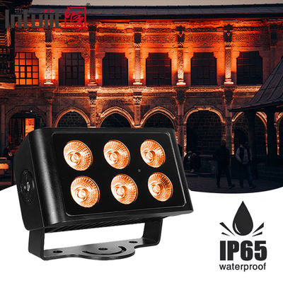 DMX512 6x5W RGBW 4in1 IP65 مقاوم للماء DJ حفل زفاف مدينة غسالة الحائط في الهواء الطلق LED غسل ضوء الفيضان