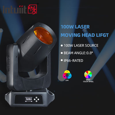 مصدر ضوء ليزر 100 واط مخصص لمسرح المنشور شعاع ليزر 100 واط DMX512 ضوء متحرك رأس ليزر IP66