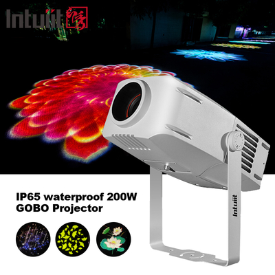 خارجية IP65 مضادة للماء LED 200W ضوء تأثير غوبو لونية شعار مشروع الحديقة أضواء LED