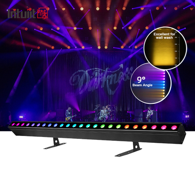 ضوء غاسل حائط LED RGBW للاستخدام الداخلي 24x2W لحفلات الزفاف والدي جي، أضواء علوية عالية السطوع
