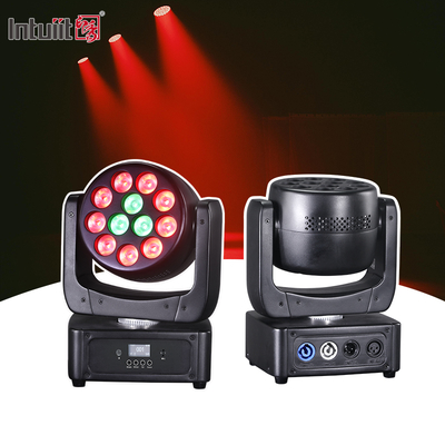 أضواء رأس متحرك 12*8 واط أضواء مسرح LED RGBW إضاءة دي جي DMX 512 تنشيط الصوت للحفلات والزفاف والكنيسة وعرض الفرقة الحية