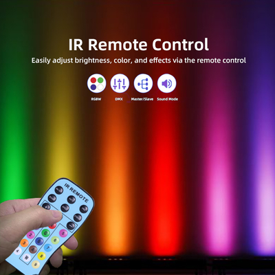 غسل الضوء IP20 DMX512 حل الموسيقى الذكية المتقدمة 24 * 2W RGBW أضواء LED خطية شريط غسالة جدار