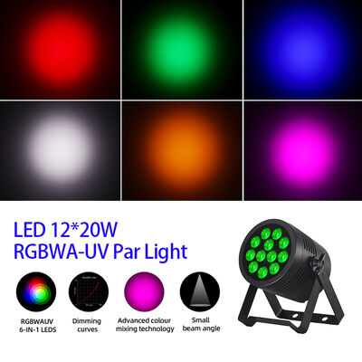 المهنية IP65 إضاءة مقاومة للماء الاسمية ضوء 12x20 واط RGBWA + UV 6in1 DMX512 المرحلة غسل ضوء للخارجية حفل زفاف الحدث DJ ديسكو