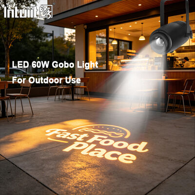 60 واط عالية الوضوح Led شعار كشاف ضوء في الهواء الطلق IP65 مقاوم للماء Gobo العارض Led أضواء الإعلان