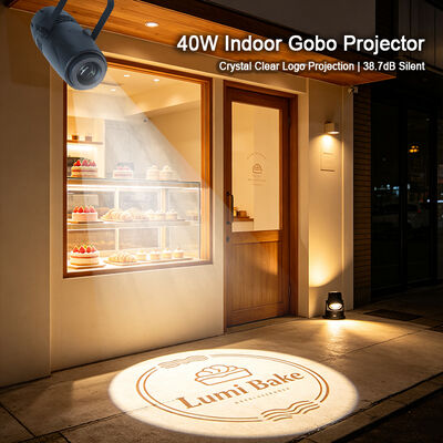 40W LED Gobo Logo Projector ضوء الإعلانات التجارية