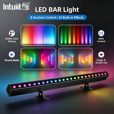 24x2W RGBW 4 في 1 LED خطي غاسل حائط — DMX512 صوت نشط إضاءة مسرحية للمباني والمناسبات