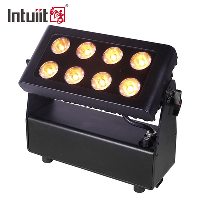 ABS تعمل بالبطارية بقيادة أضواء المرحلة 72W Rgbw + UV 4 في 1 لاسلكي أدى uplight