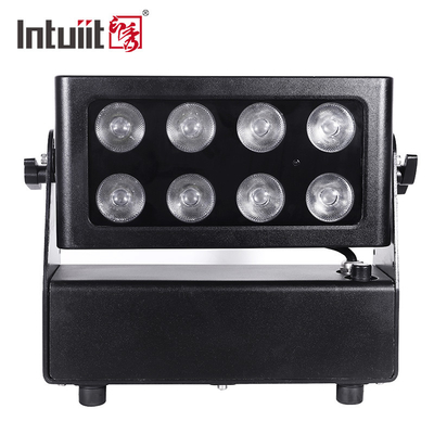 240V IP65 بطارية تعمل بالطاقة لون المدينة الخفيفة 8 * 10W أدى في الهواء الطلق المرحلة الجدار غسالة الإضاءة