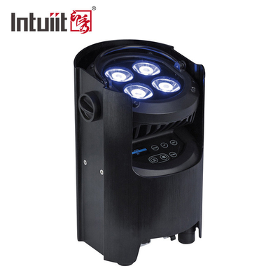 بطارية حفلات المسرح اللاسلكية عالية الإضاءة بمعدل 4x12 واط RGBWAUV 4 في 1 DJ Par Light IR Remote Wifi التحكم