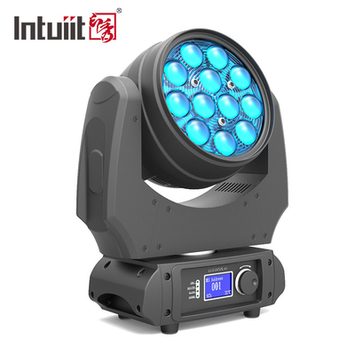 المهنية الداخلية LED زوم غسل رأس متحرك 12x10w Rgbw 4in1 LED غسل متحرك مسرح DJ أضواء الحانة