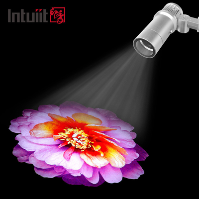 جهاز عرض Gobo خارجي 100 فولت HD 60 وات Dmx LED شعار Gobo جهاز عرض دوار ضوء صورة بناء إسقاط